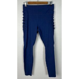 All in Motion Navy Blue High Rise Crisscross Side Leggings & Bra Size L Women’s